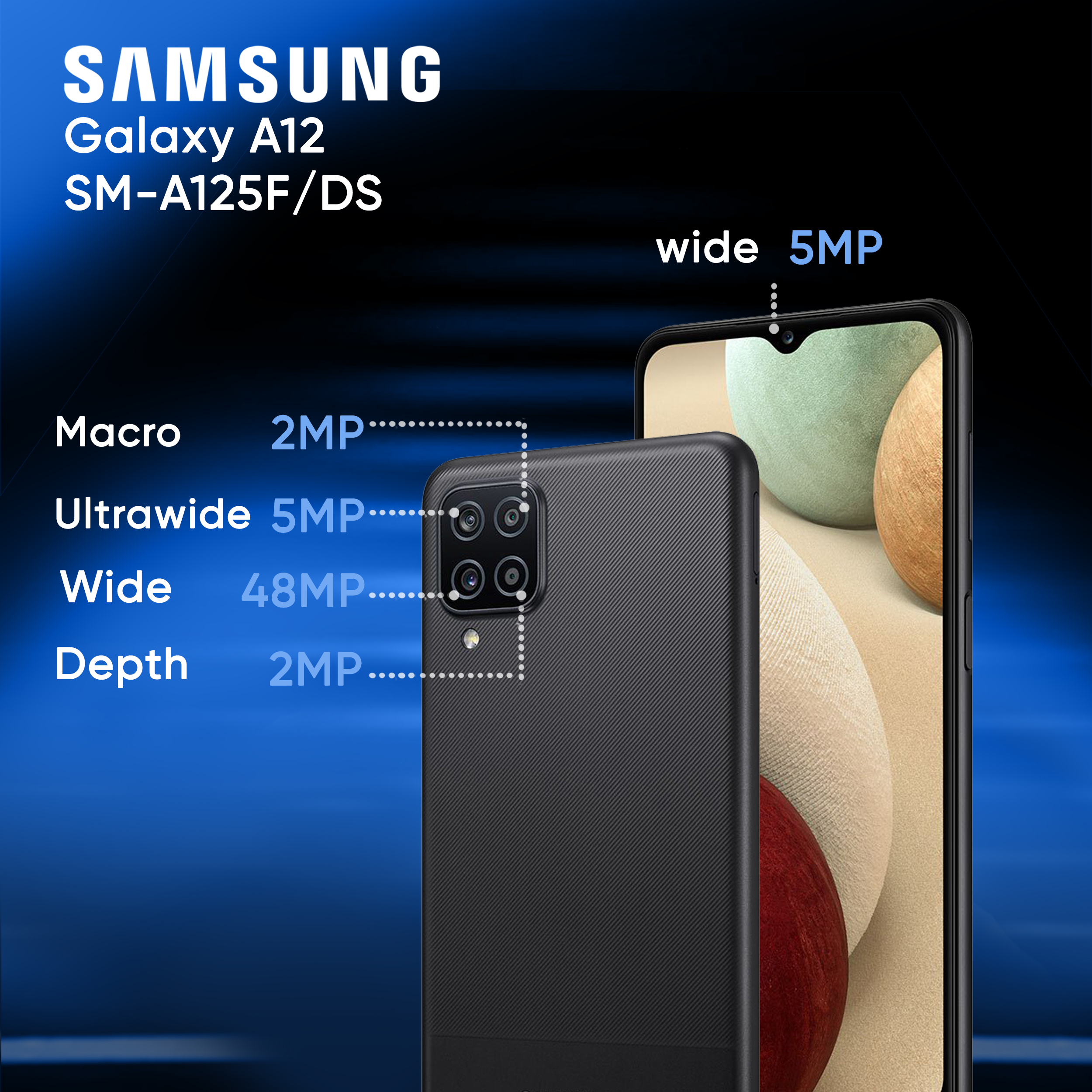 گوشی موبایل سامسونگ مدل Galaxy A12 SM-A125F/DS دو سیم کارت ظرفیت 128 گیگابایت و رم 4 گیگابایت