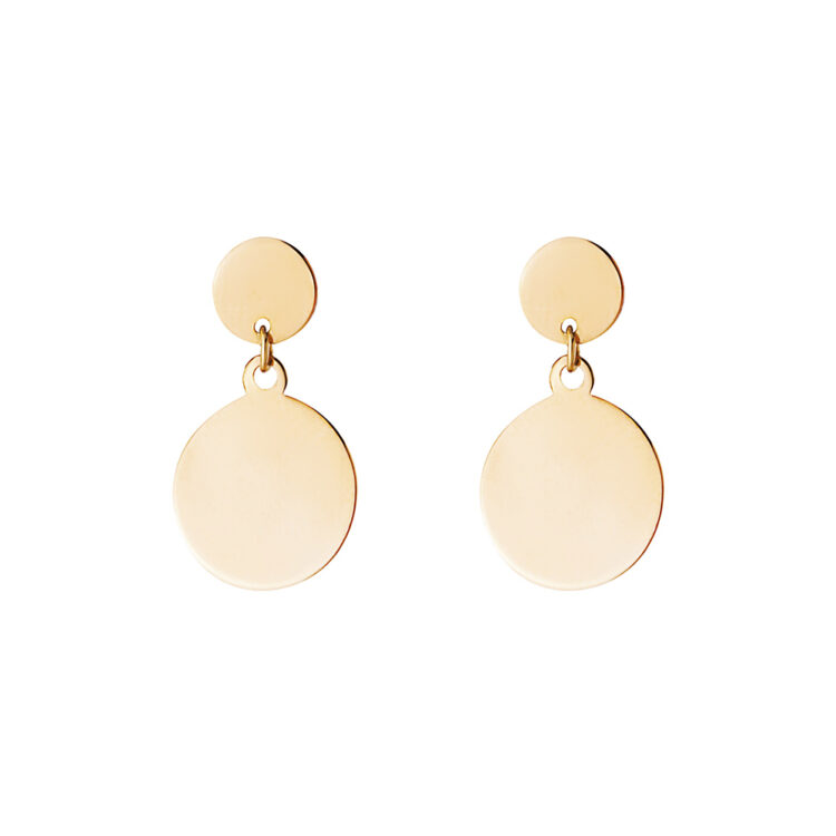 گوشواره میخی طلا 18 عیار زنانه گالری شیدا مجد مدل سکه ریز و درشت