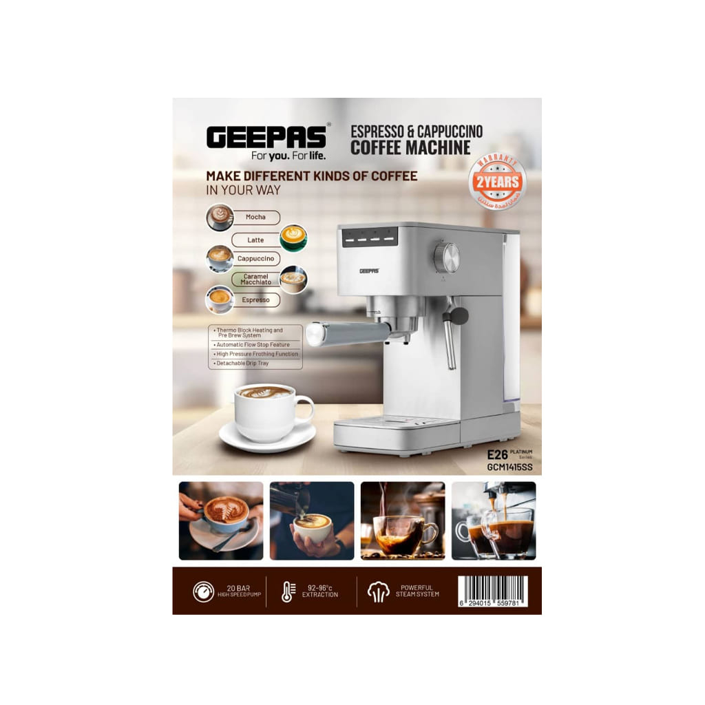 اسپرسو ساز ۱۵۰۰ میلی‌لیتر جی پاس مدل gcm1415ss