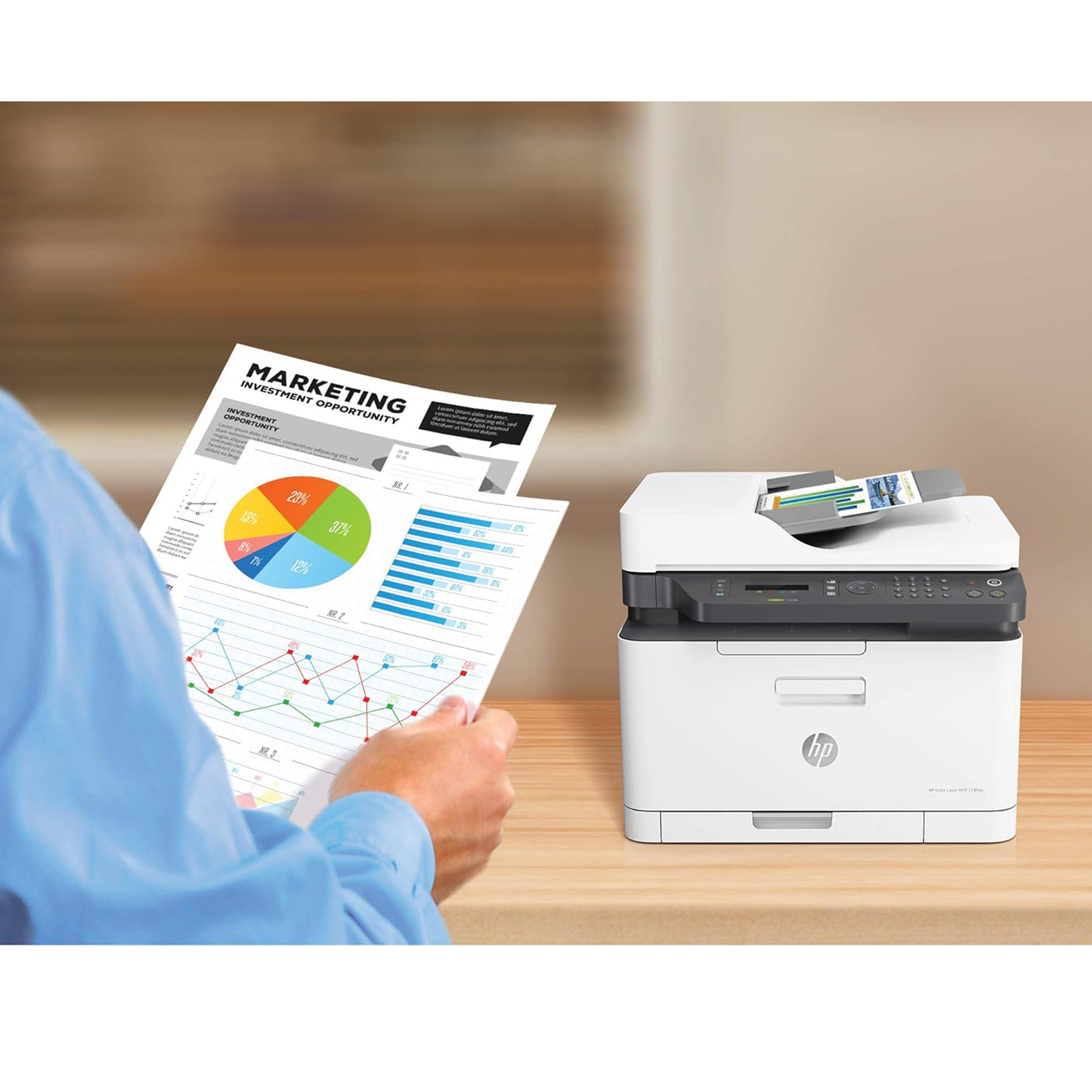 پرینتر چند کاره لیزری اچ‌ پی مدل Color Laser MFP 179fnw