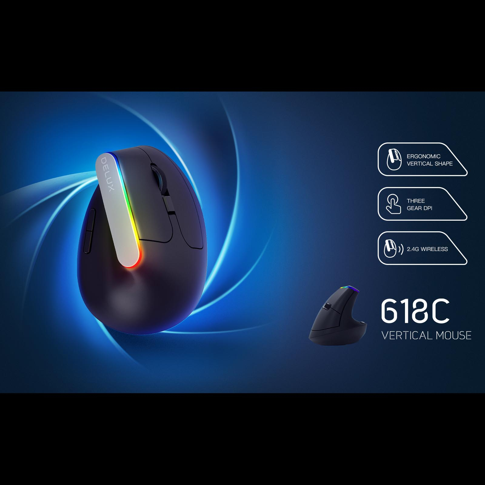 ماوس بی سیم دیلاکس مدل M618C