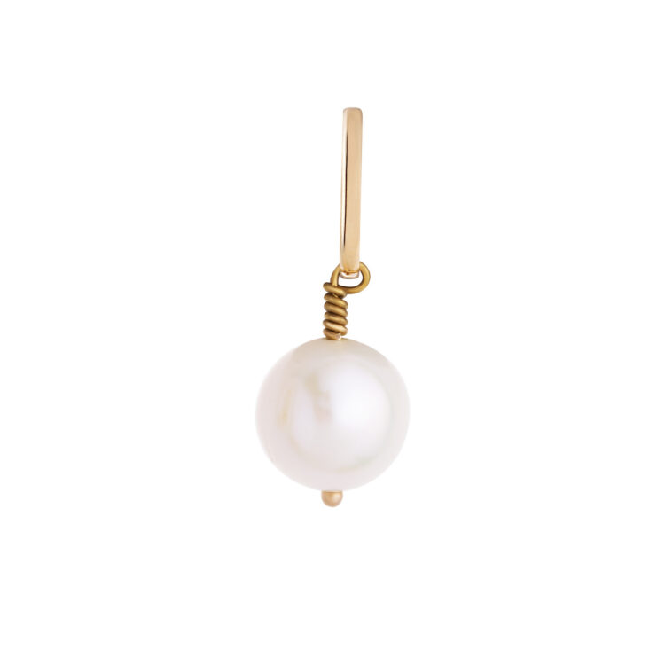 آویز گردنبند طلا 18 عیار زنانه گالری شیدا مجد مدل آویز مروارید درشت