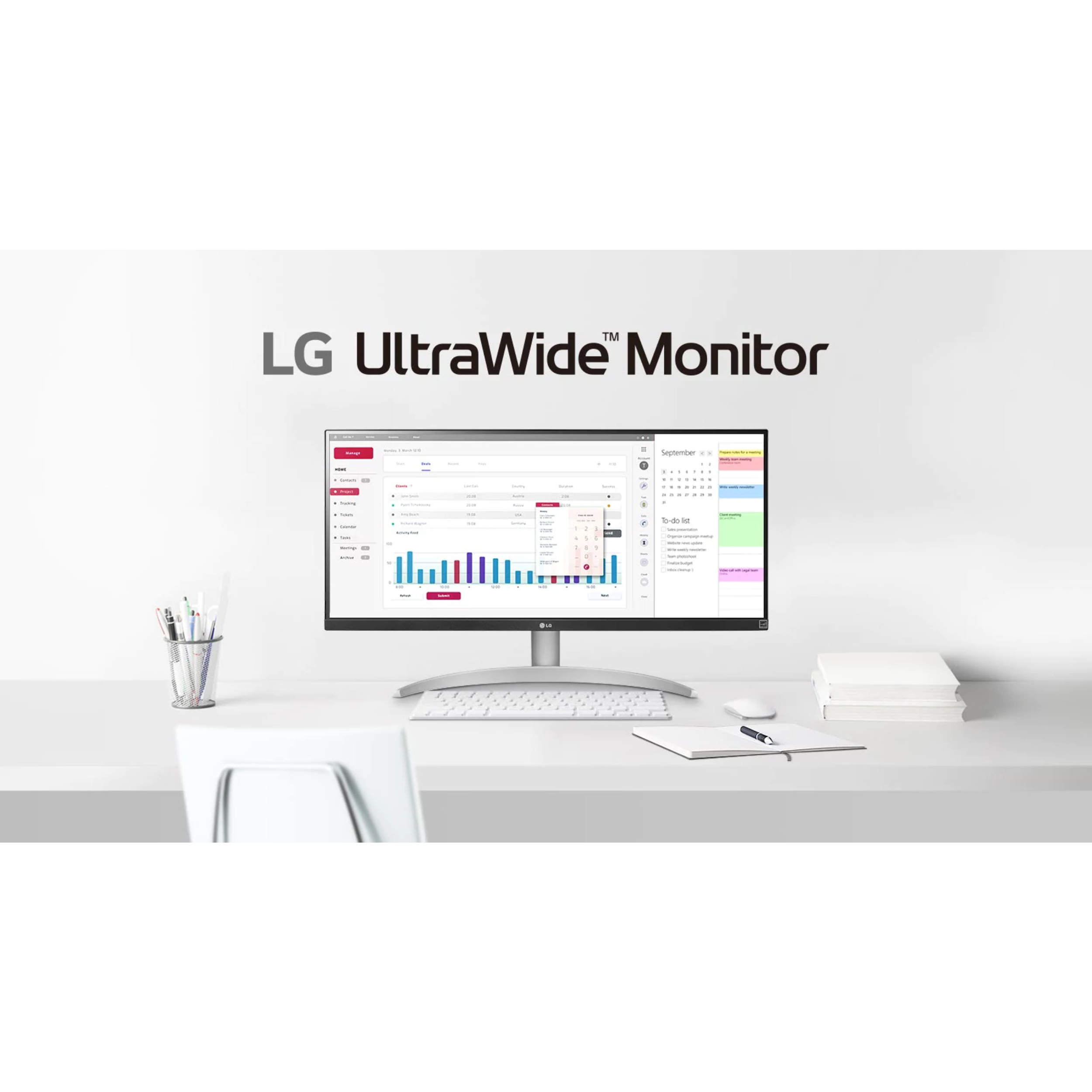 مانیتور ال جی مدل 29WQ600-W سایز 29 اینچ، رزولوشن Full HD، پنل IPS، نرخ بروزرسانی تصویر 100 هرتز، نسبت تصویر 21:9-Ultra Wide، یک پورت HDMI و یک پورت DisplayPort و یک پورت USB-C