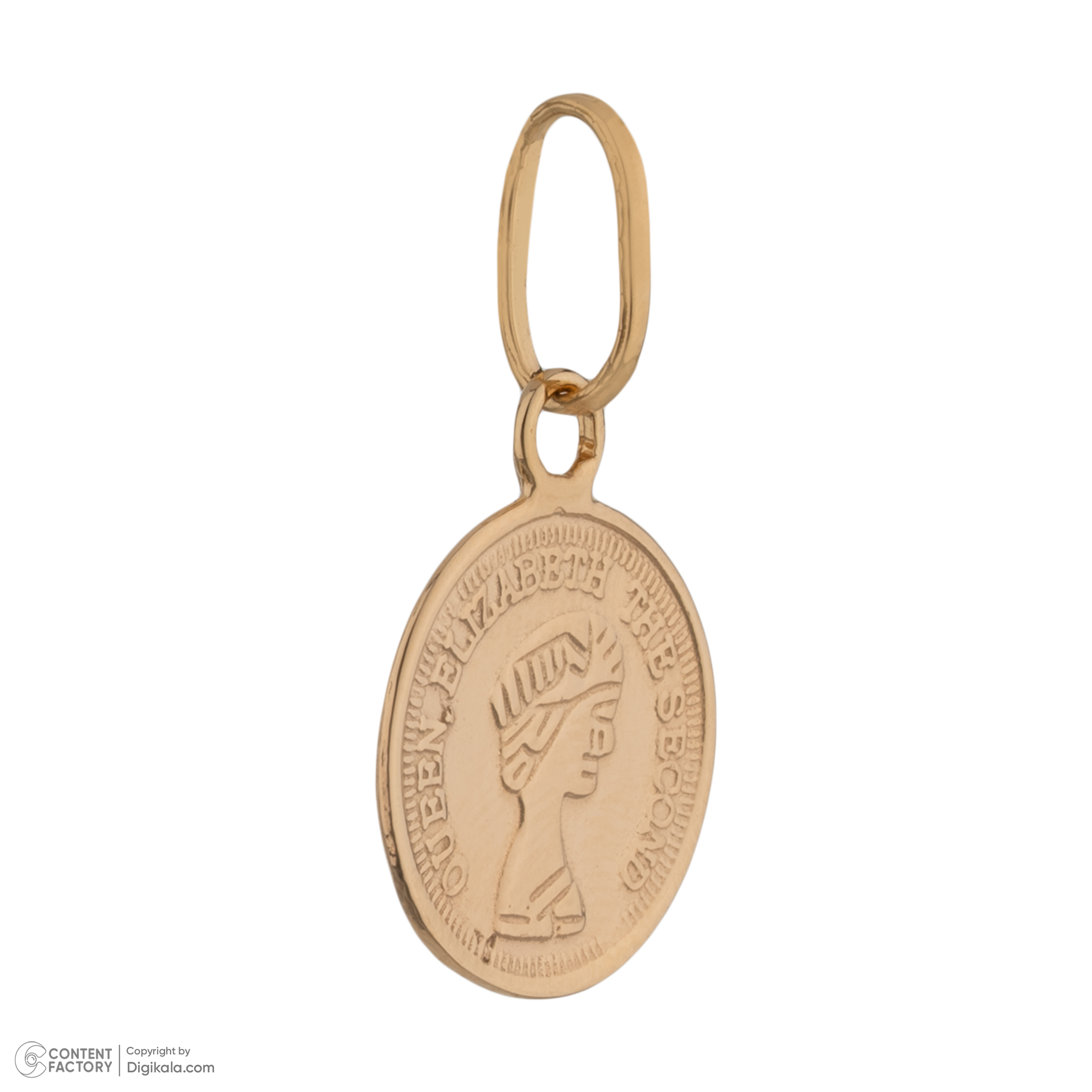 آویز گردنبند طلا 18 عیار زنانه گالری شیدا مجد مدل سکه ملکه