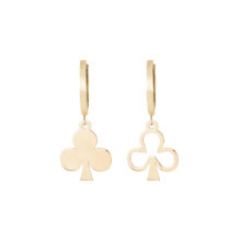 گوشواره  حلقه ای طلا 18 عیار زنانه گالری شیدا مجد مدل گشنیز پر و خالی