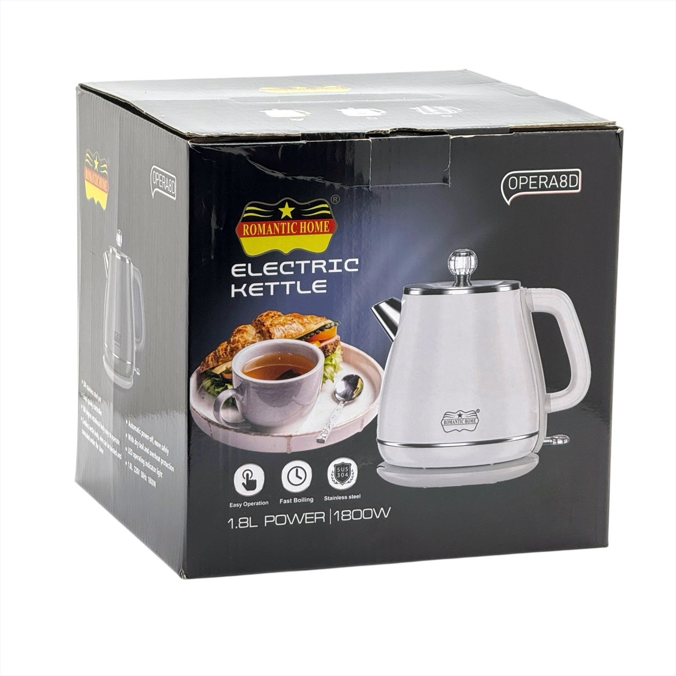 کتری برقی رومانتیک هوم مدل OPERA8D گنجایش 1.8 لیتر