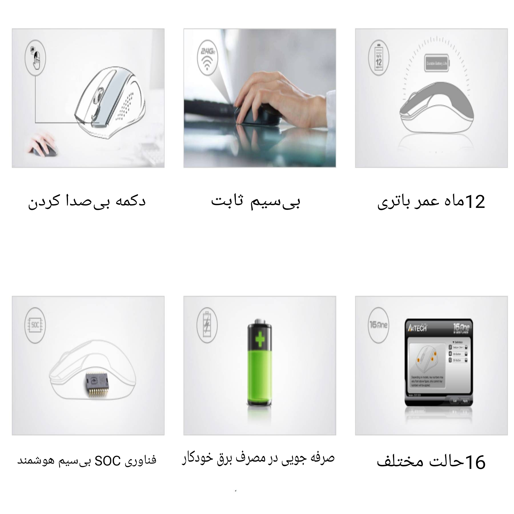 ماوس بی سیم ای فورتک مدل G3-330NS