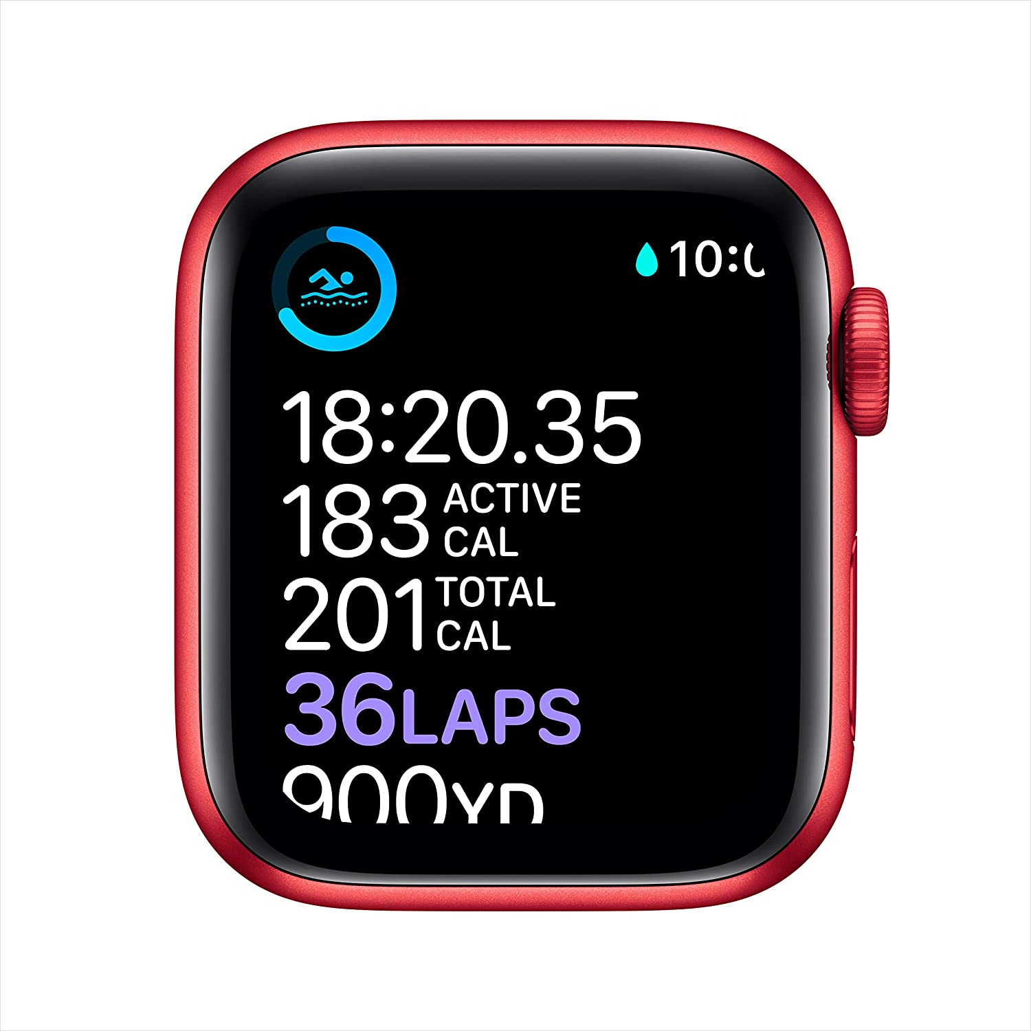 ساعت هوشمند اپل واچ سری 6 مدل 44mm Aluminum Case with Sport silicone Band، صفحه نمایش لمسی 1.78 اینچ با Retina LTPO OLED، سازگار با iPhone 6S به بالا و IOS 14 به بالا، قابلیت مکالمه از طریق بلوتوث، شمارنده ضربان قلب، شتاب‌سنج، گام‌شمار، باتری لیتیوم یونی