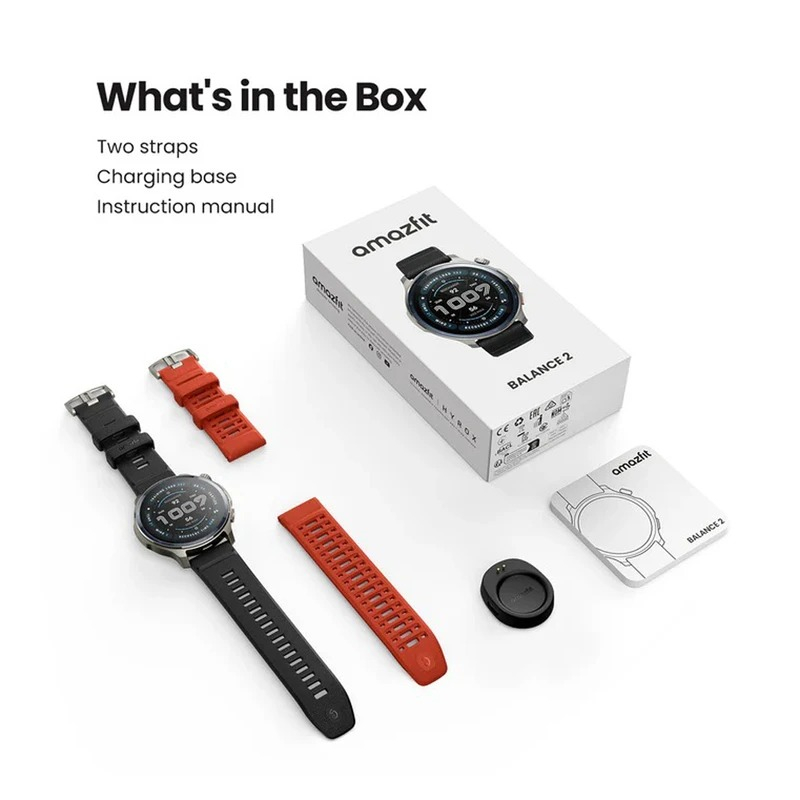 ساعت هوشمند 47 میلی متری امیزفیت مدل Balance 2 با بند سیلیکونی