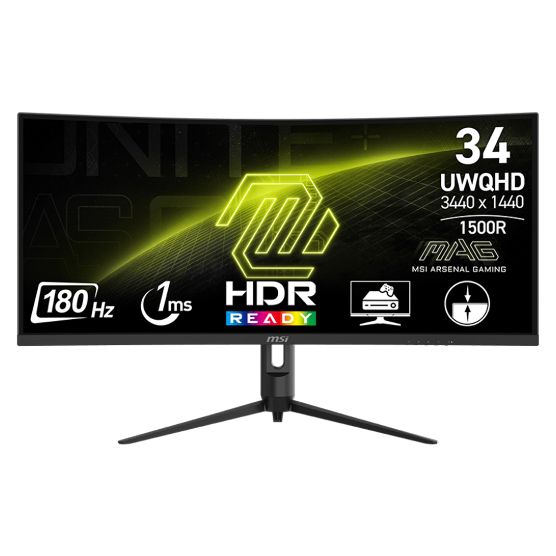 مانیتور خمیده گیمینگ 34 اینچ ام اس آی مدل MAG 342CQR E2