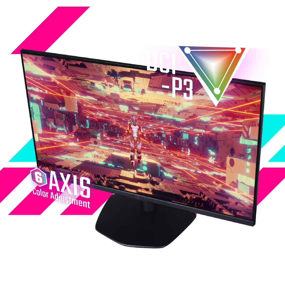 مانیتور مخصوص بازی کولر مستر مدل GM27-FFS سایز 27 اینچ