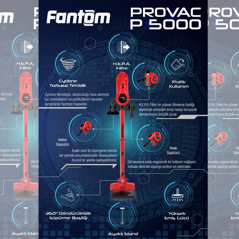 جاروبرقی فانتوم مدل پروواک