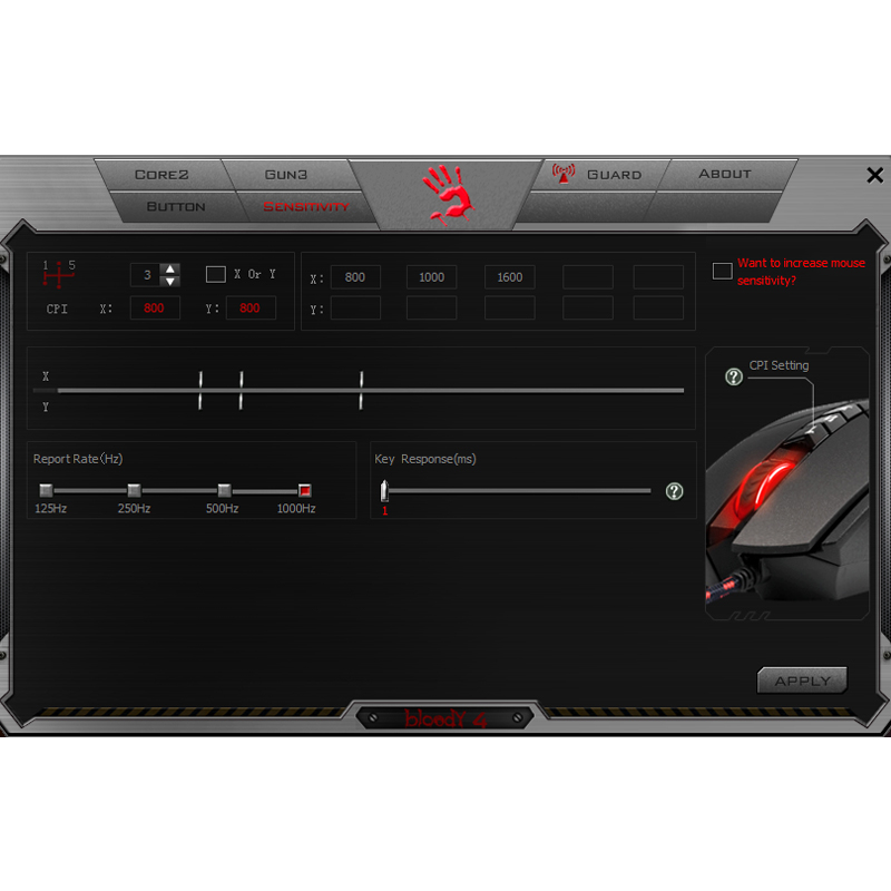 ماوس مخصوص بازی ای فورتک مدل V7M