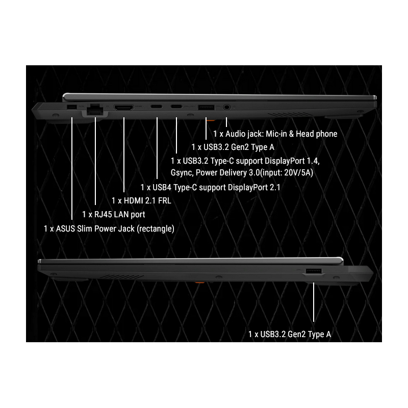 لپ تاپ 16 اینچی ایسوس مدل TUF Gaming A16 FA608UH-RV049-R7 260-16GB DDR5 4800MHz-512GB SSD-RTX5050 8GB-FHD 165Hz