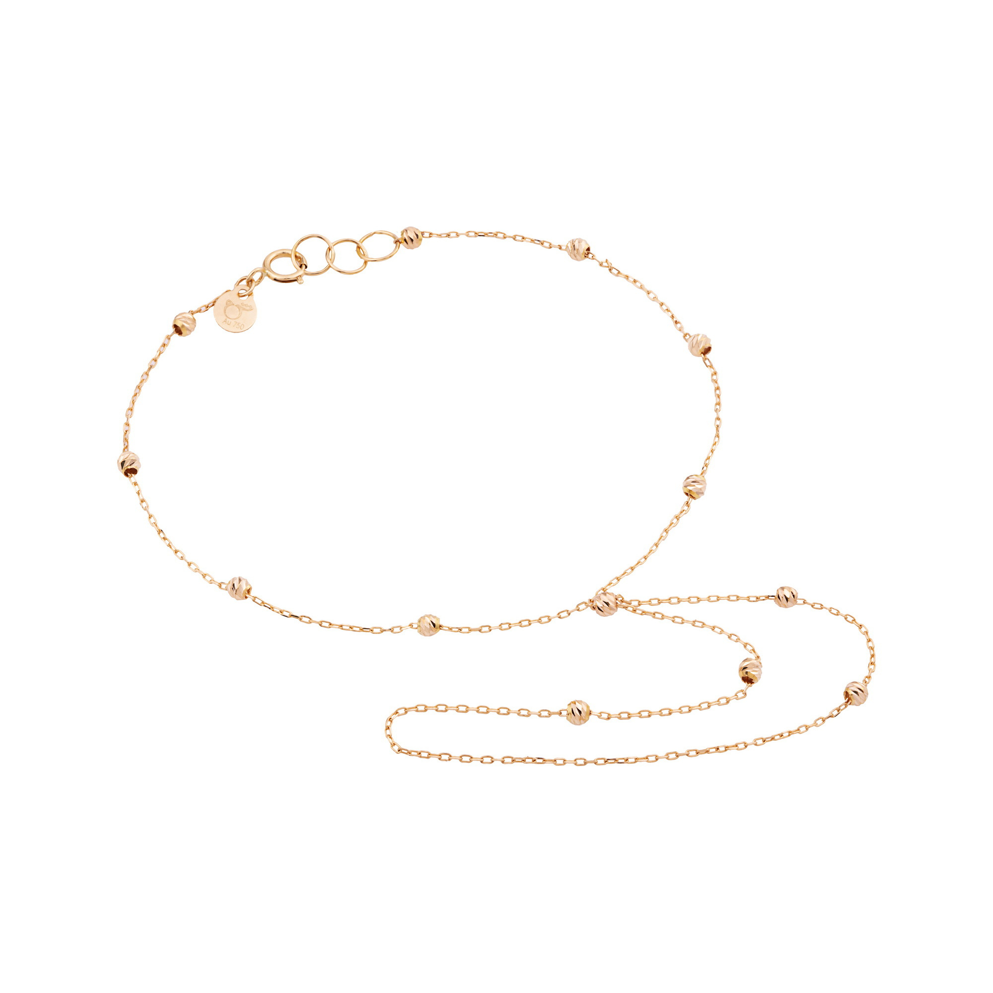 دستبند تمیمه طلا 18 عیار زنانه گالری شیدا مجد مدل البرنارد