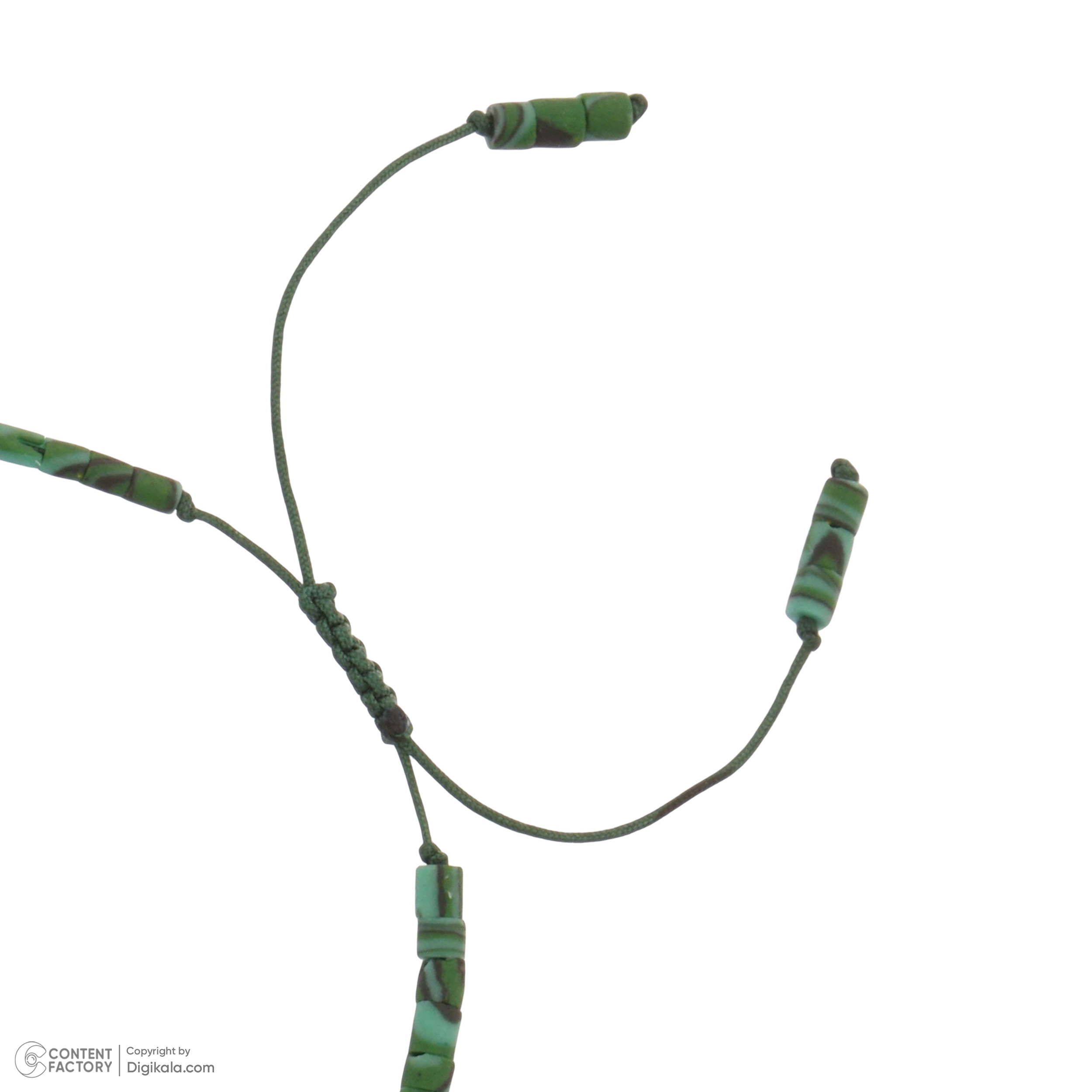 دستبند طلا 18 عیار زنانه گالری شیدا مجد مدل 4 البرنارد حدید سبز مشکی