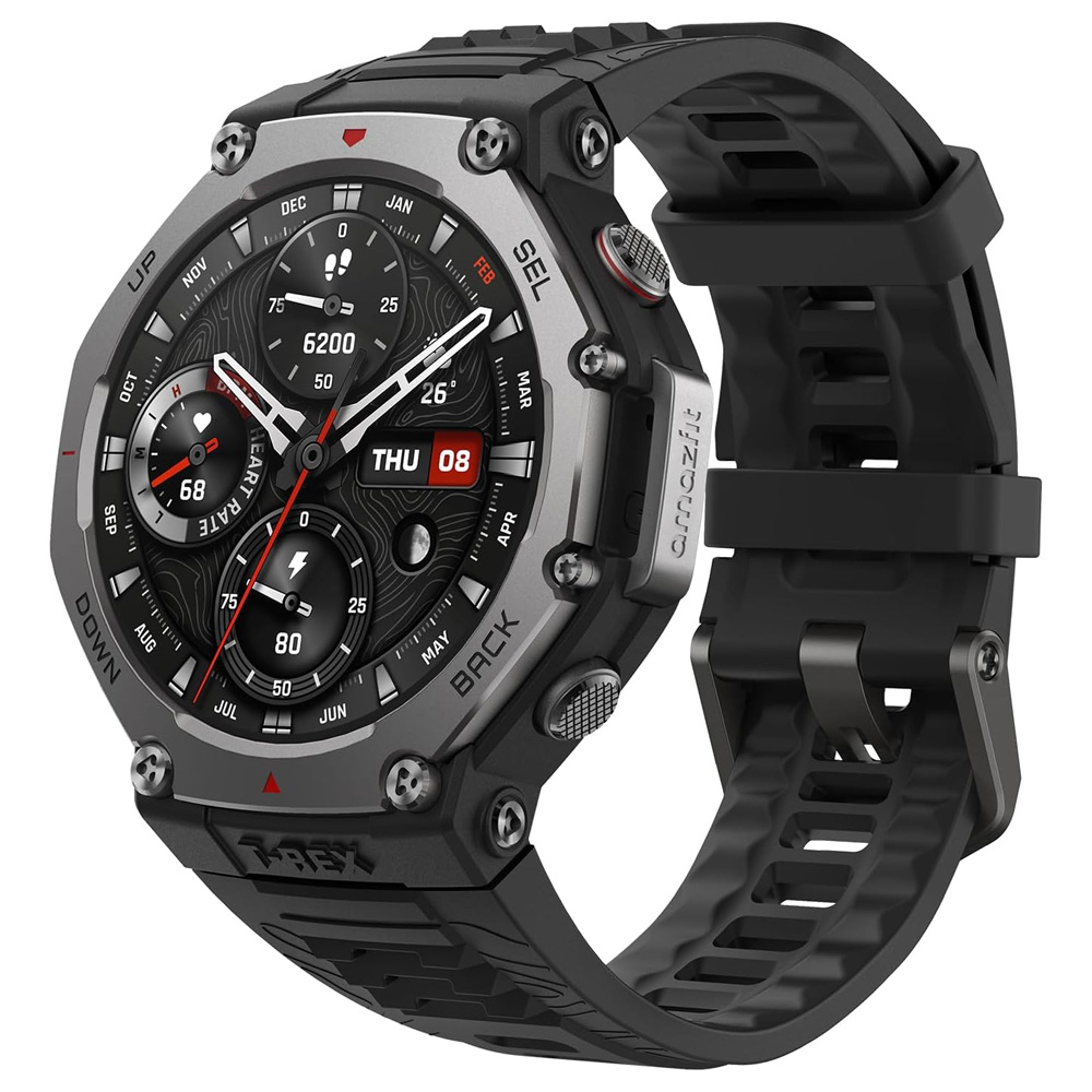 ساعت هوشمند 49 میلیمتری امیزفیت مدل T-Rex 3 با بند سیلیکونی ساعت هوشمند 49 میلیمتری امیزفیت مدل T-Rex 3 با بند سیلیکونی