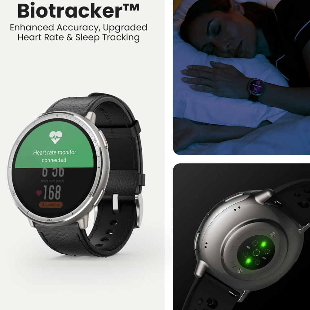 ساعت هوشمند 44 میلی‌متری امیزفیت مدل Active 2 بند چرمی