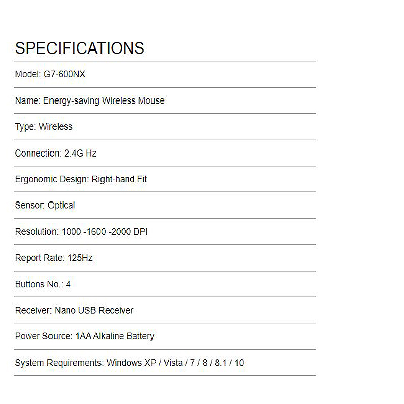 ماوس بی سیم ای فورتک مدل G7_600_NX_V-TRACK