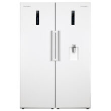 یخچال و فریزر دوقلو 40 فوت پاکشوما مدل RTRA-RTFA۹۰۱iW (N۲)، دارای نمایشگر و بدون برفک، با ارتفاع 187، پهنای 118 و عمق 73 سانتی‌متر، میزان مصرف انرژی A+، دارای 5 طبقه در یخچال و 4 کشو در فریزر، دارای سیستم نوفراست