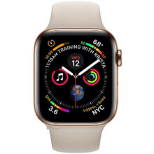 ساعت هوشمند اپل واچ سری 4 سلولار مدل 40mm Stainless Steel Case with Stone Sport Silicon Band