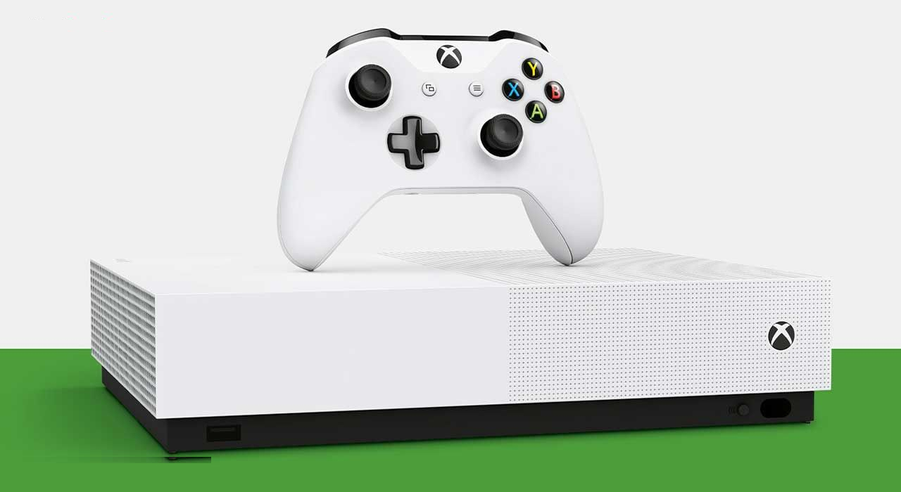 مجموعه کنسول بازی مایکروسافت مدل Xbox One S ALL DIGITAL ظرفیت 1 ترابایت