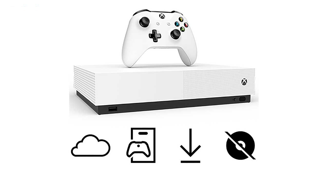 مجموعه کنسول بازی مایکروسافت مدل Xbox One S ALL DIGITAL ظرفیت 1 ترابایت