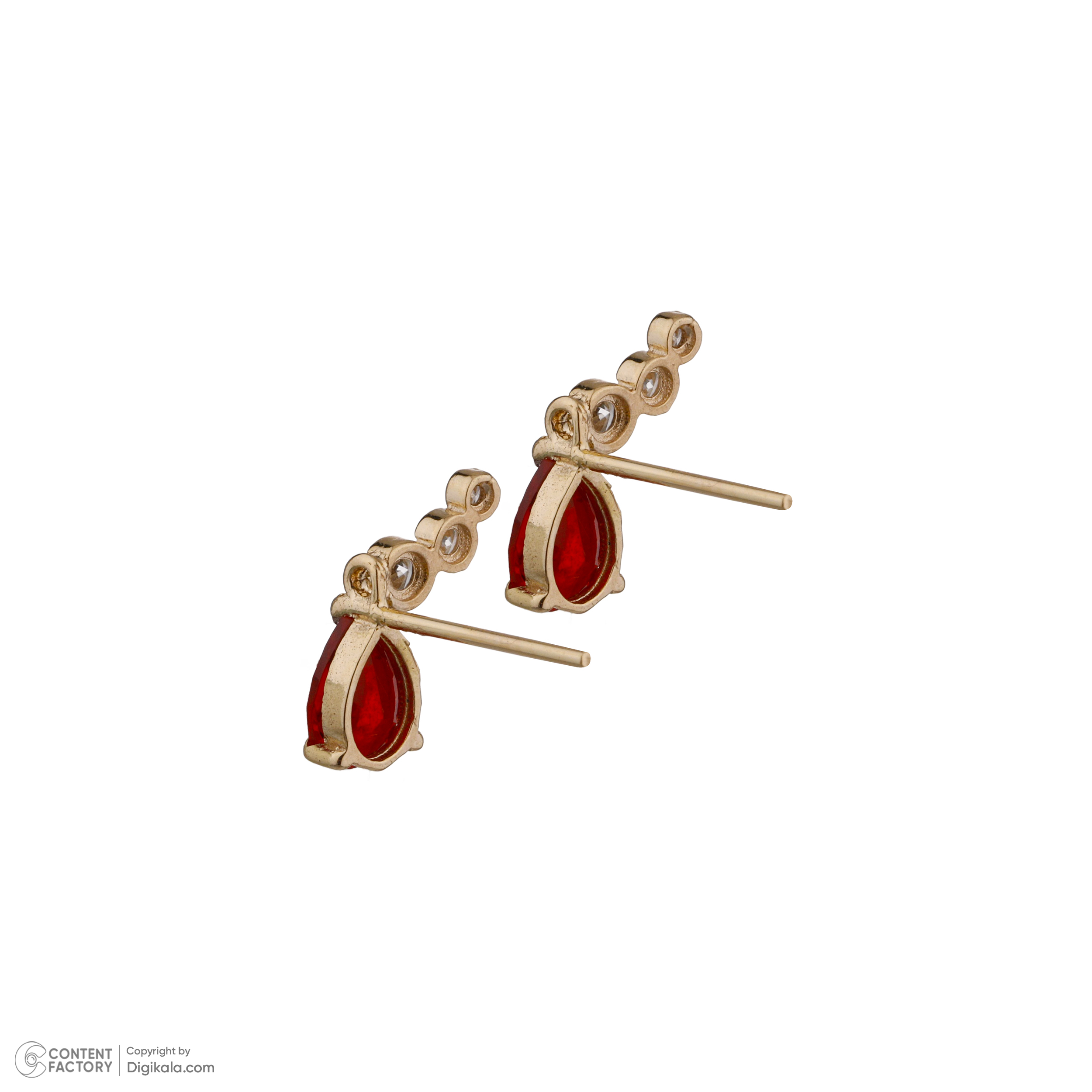 گوشواره طلا 18 عیار زنانه گالری شیدا مجد مدل ارمغان گارنت