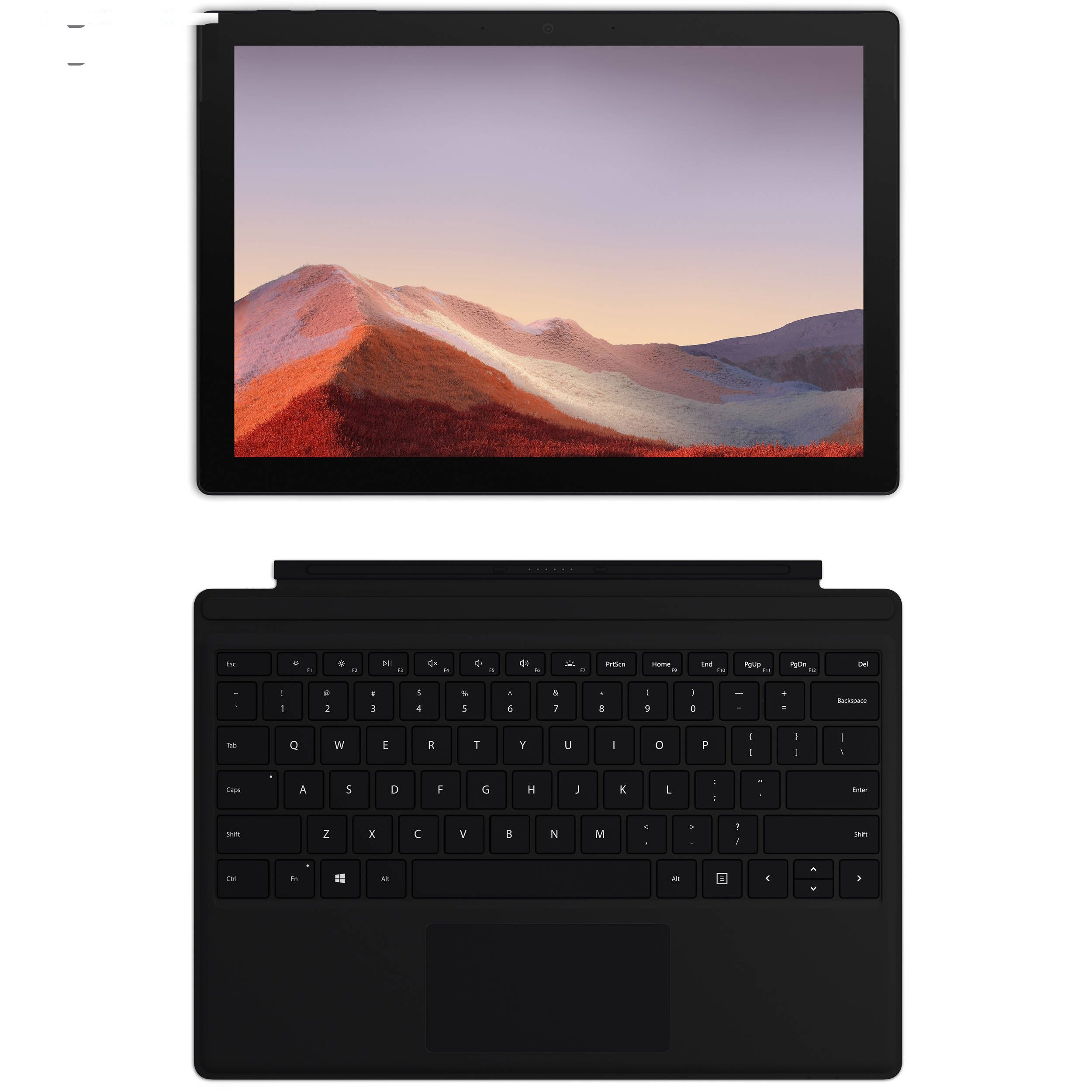 تبلت مایکروسافت مدل Surface Pro 7 - E به همراه کیبورد Black Type Cover