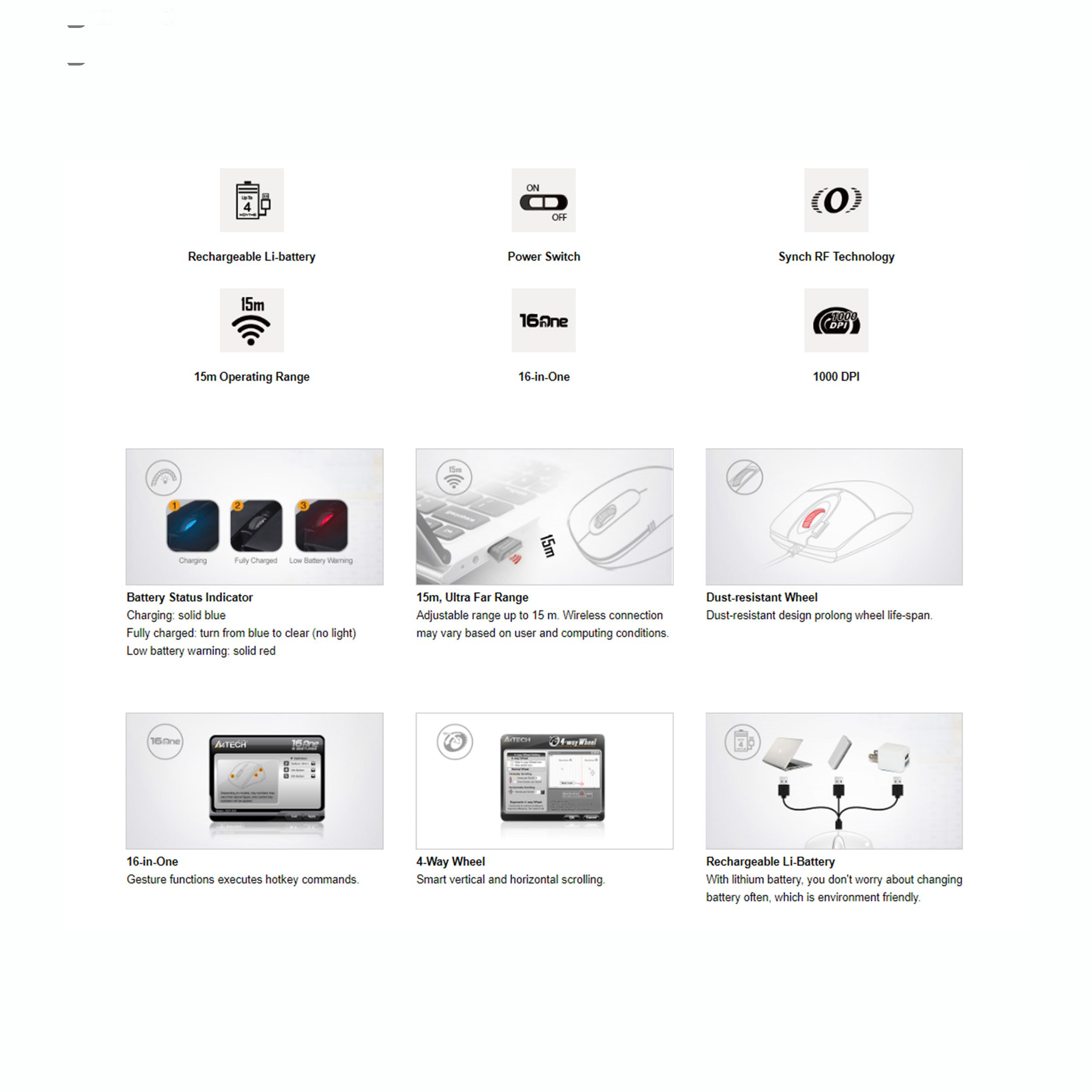 ماوس بی سیم ای فورتک مدل G11-760N