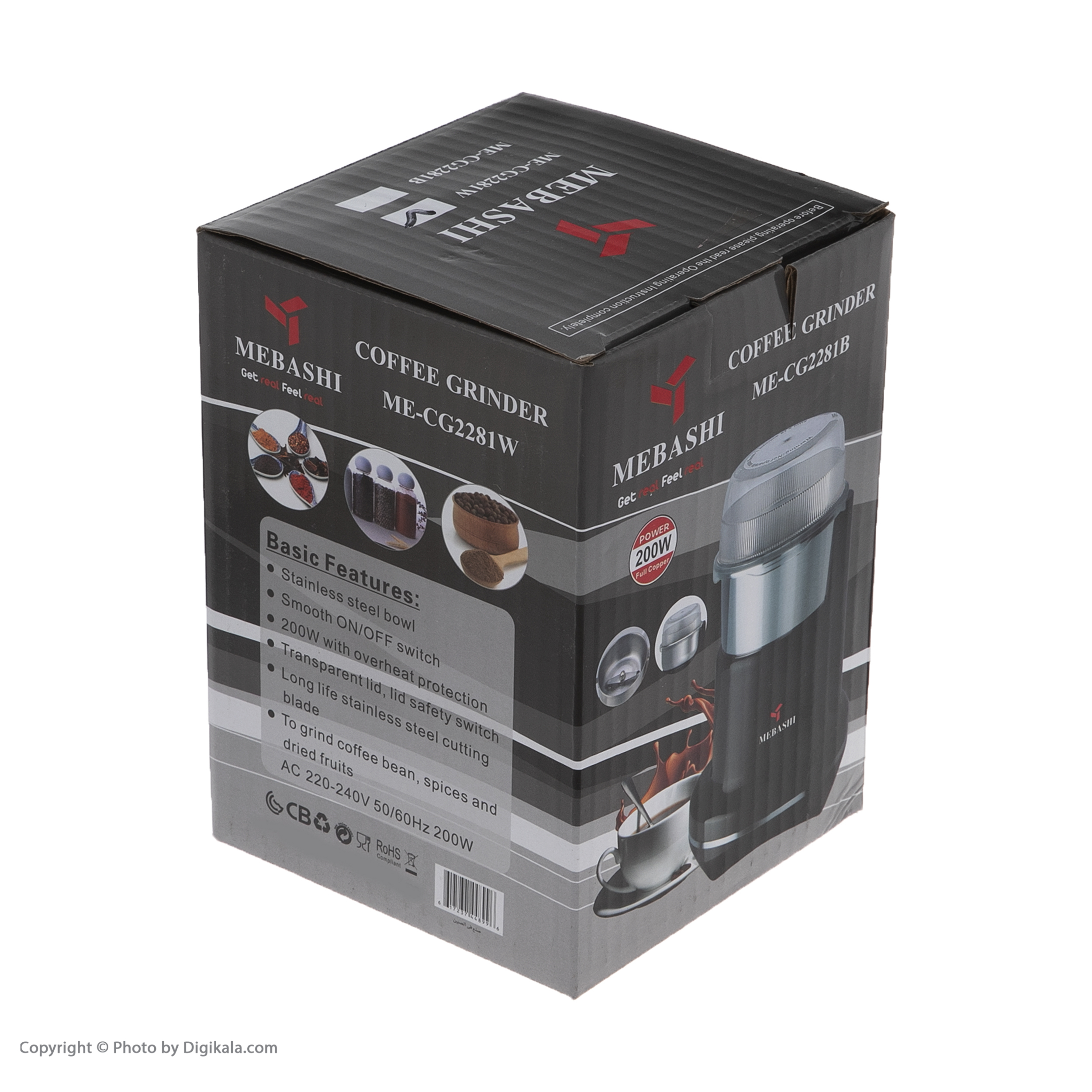 آسیاب قهوه مباشی مدل ME-CG2281W