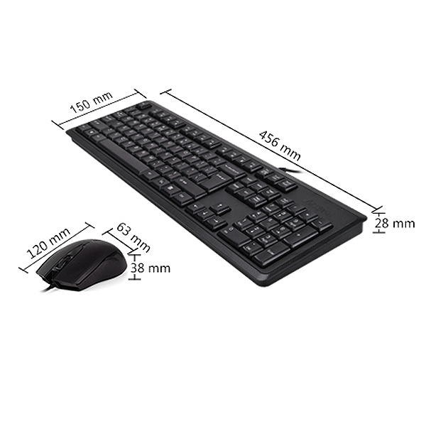 کیبورد و ماوس ای فورتک مدل KR-9276