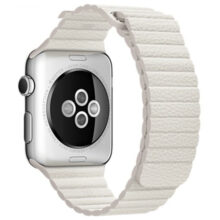 ساعت هوشمند اپل واچ مدل 42mm Steel Case with Large White Leather Loop Band