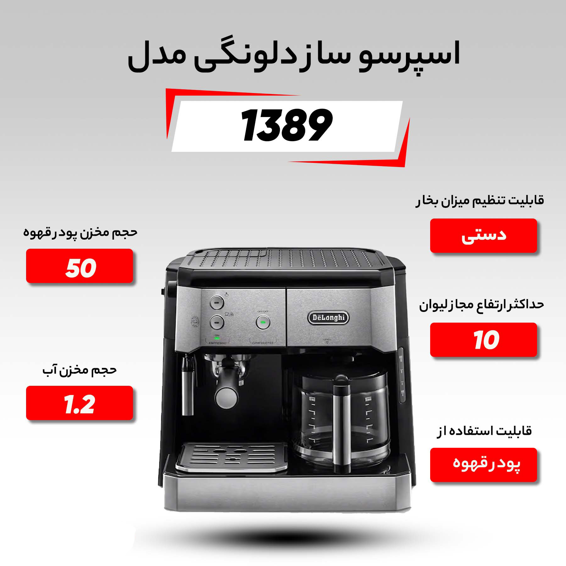 اسپرسو ساز دلونگی مدل BCO421