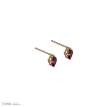 گوشواره میخی طلا 18 عیار زنانه گالری شیدا مجد مدل مارکیز گارنت