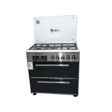 اجاق گاز 5 شعله بوگر طرح فر استيل تمام ترموكوپل کد 904