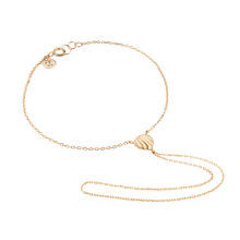 دستبند تمیمه طلا 18 عیار زنانه گالری شیدا مجد مدل صدف