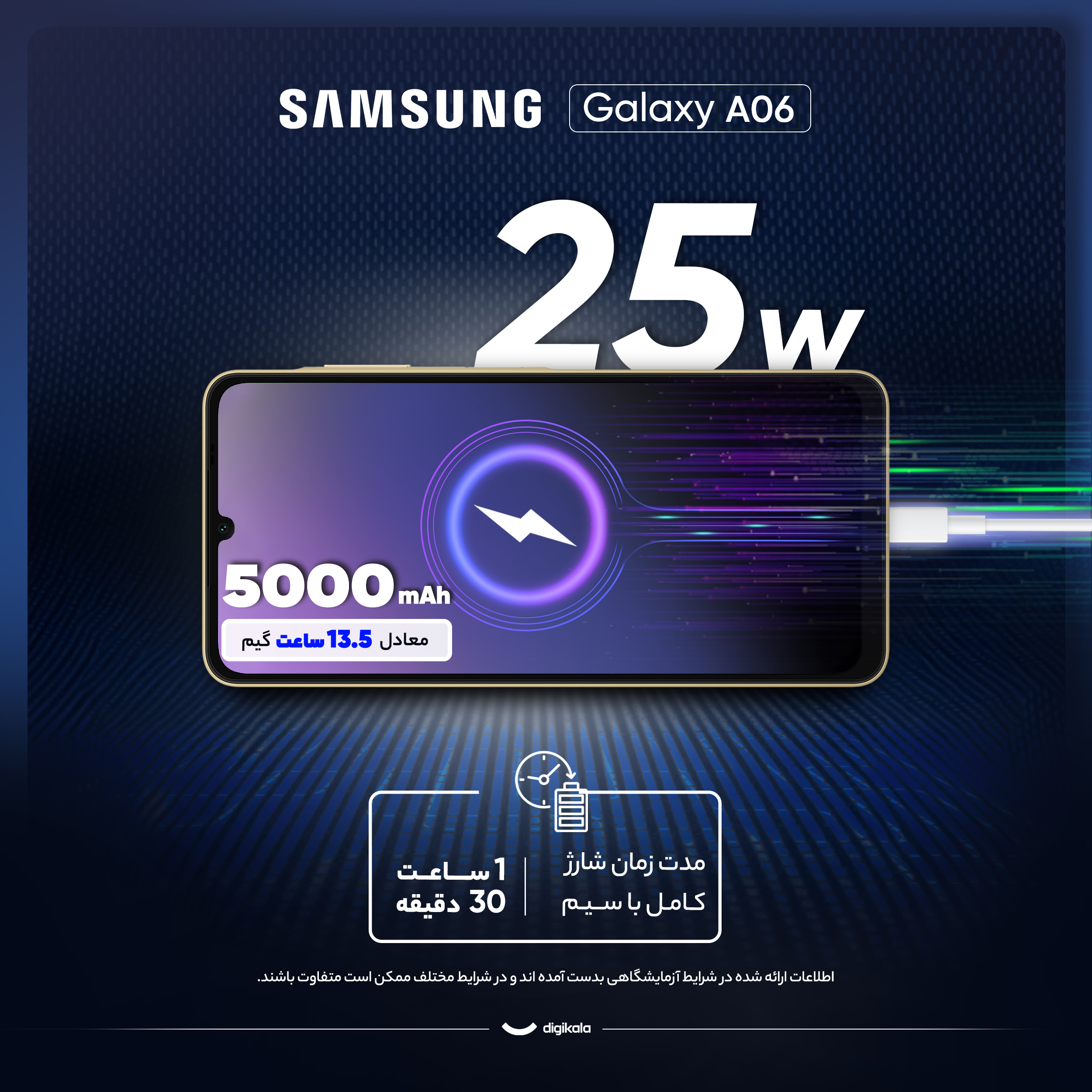 گوشی موبایل سامسونگ مدل Galaxy A06 دو سیم کارت ظرفیت 128 گیگابایت و رم 6 گیگابایت