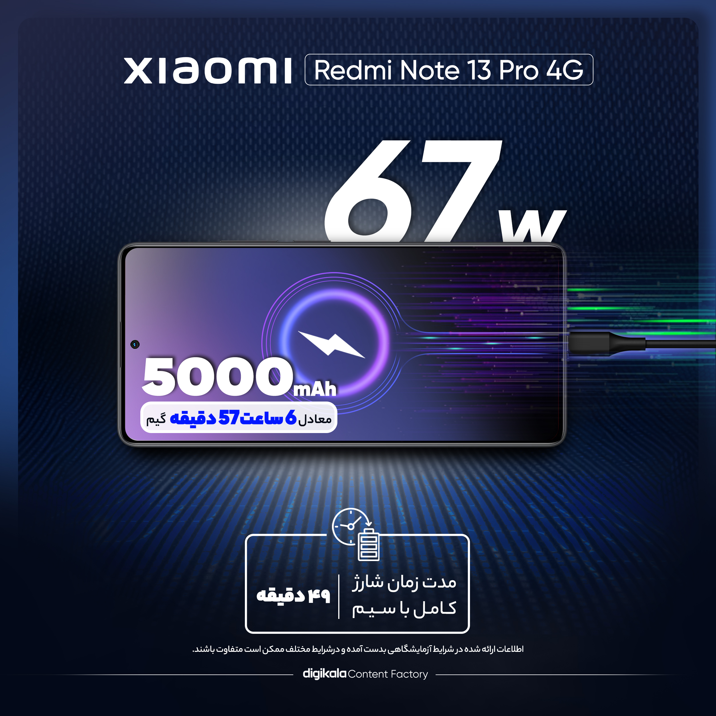 گوشی موبایل شیائومی مدل Redmi Note 13 Pro 4G دو سیم کارت ظرفیت 256 گیگابایت و رم 12 گیگابایت