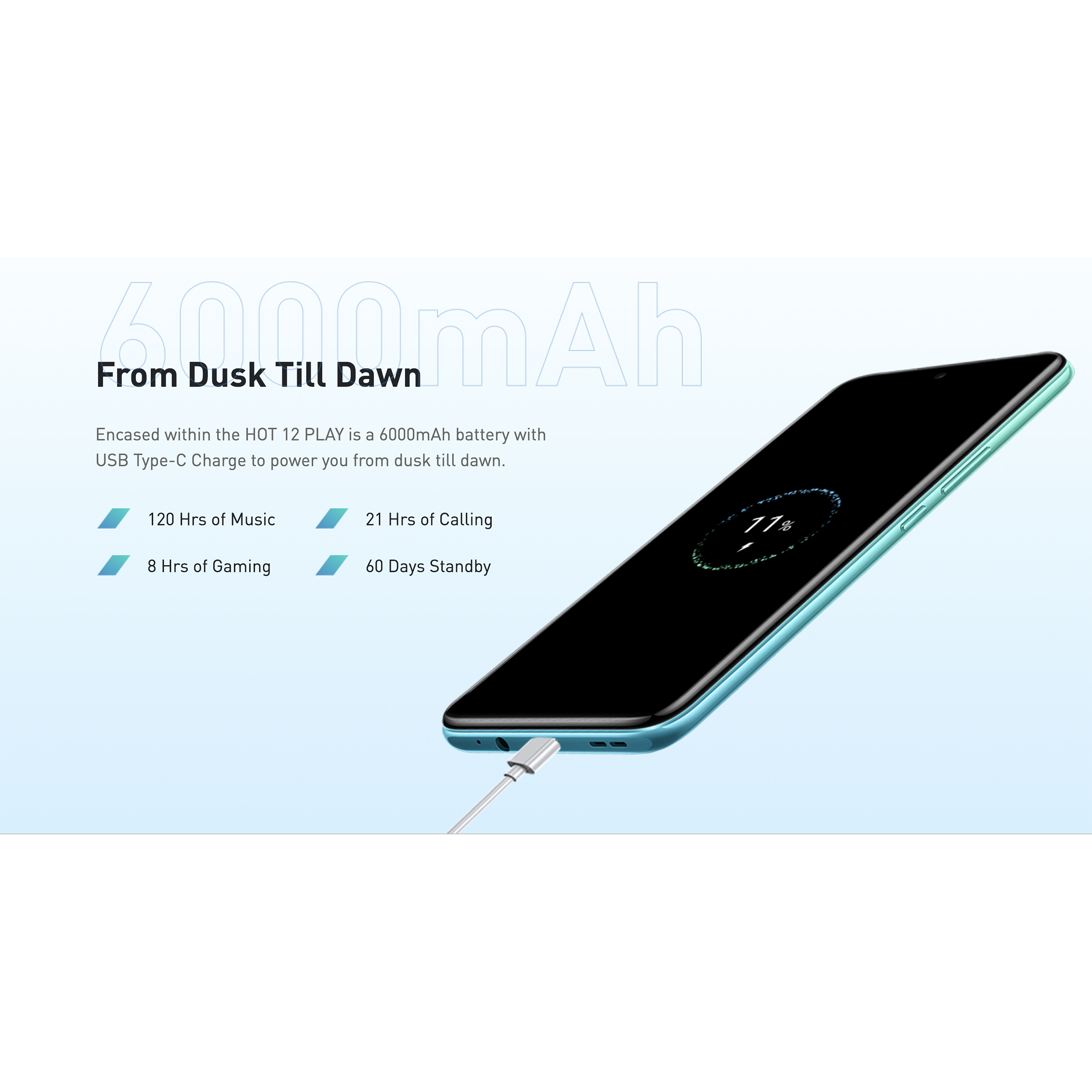 گوشی موبایل  اینفینیکس مدل HOT 12 PLAY X6816C دو سیم کارت ظرفیت 64 گیگابایت و رم 4 گیگابایت