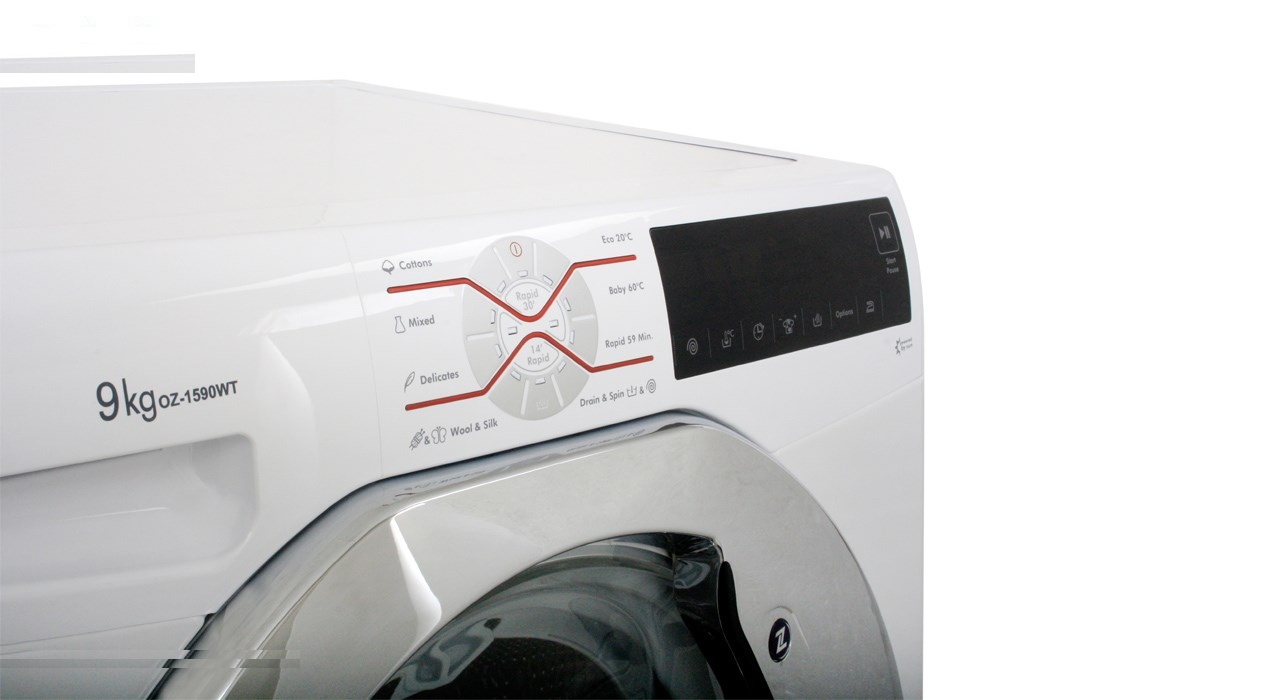 ماشین لباسشویی زیرووات مدل OZ-1599 با ظرفیت 9 کیلوگرم