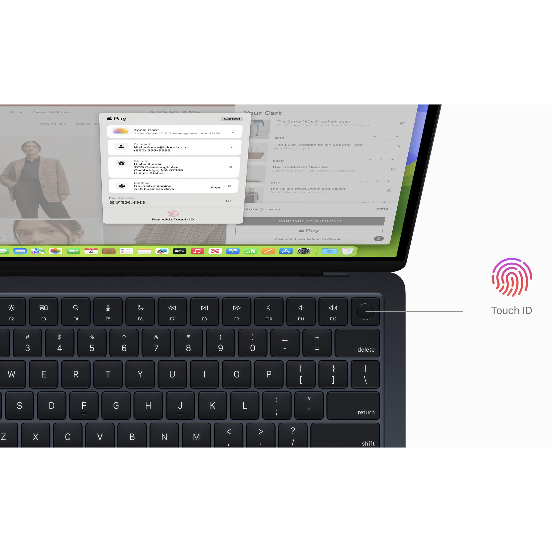 لپ تاپ 13.6 اینچ اپل مدل MacBook Air MLY33 2022 LLA-M2-8GB RAM-256GB SSD