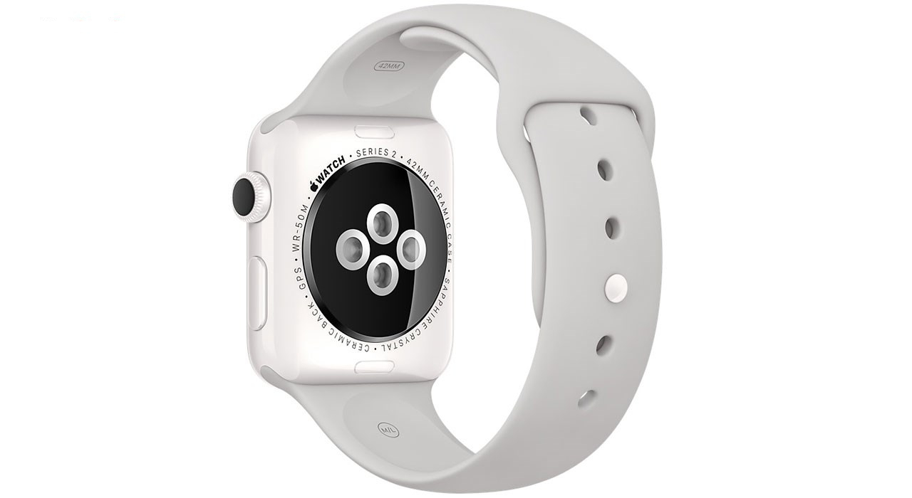 ساعت هوشمند اپل واچ سری 2 مدل 42mm Ceramic Case with Cloud Sport Silicone Band