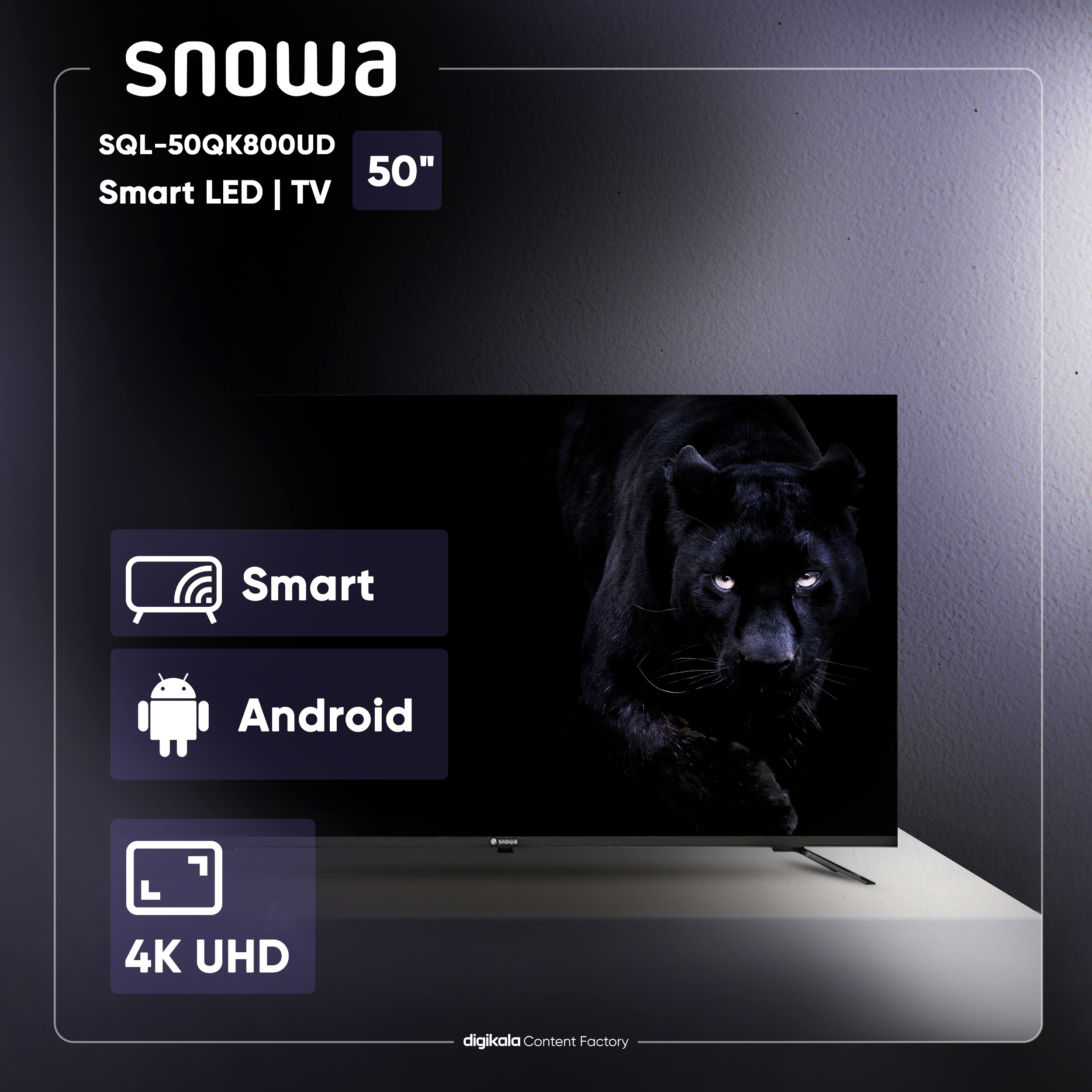 تلویزیون کیو ال ای دی هوشمند اسنوا مدل SQL-50QK800UD سایز 50 اینچ