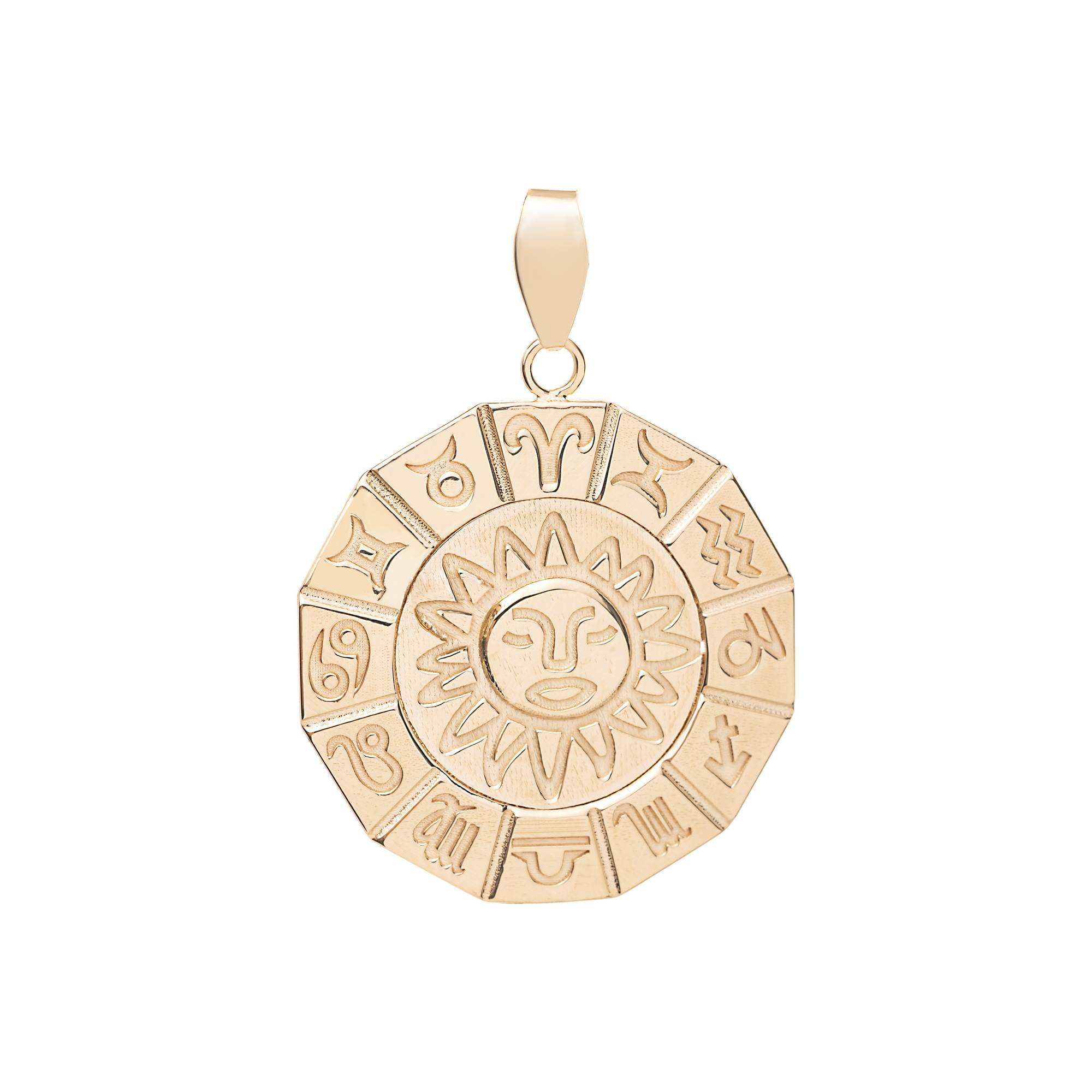 آویز گردنبند طلا 18 عیار زنانه گالری شیدا مجد مدل خورشید