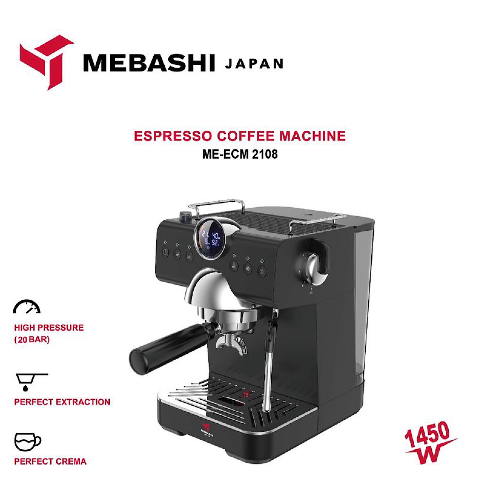 اسپرسو ساز 1.5 لیتری مباشی مدل ME-ECM2108