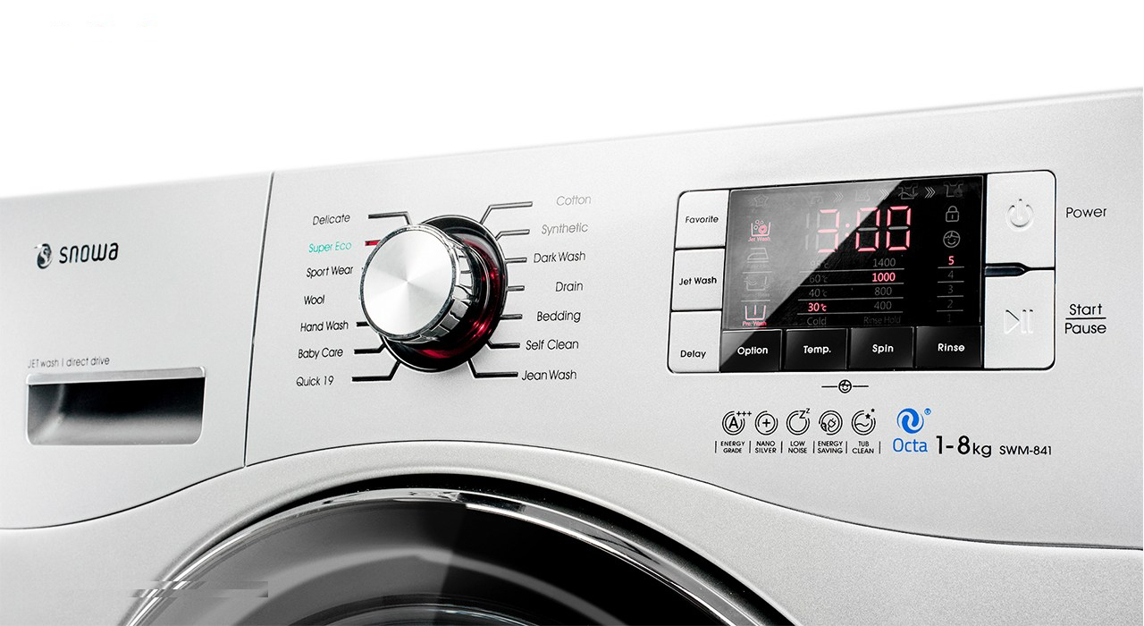 ماشین لباسشویی اسنوا مدل SWD-Octa S ظرفیت 8 کیلوگرم