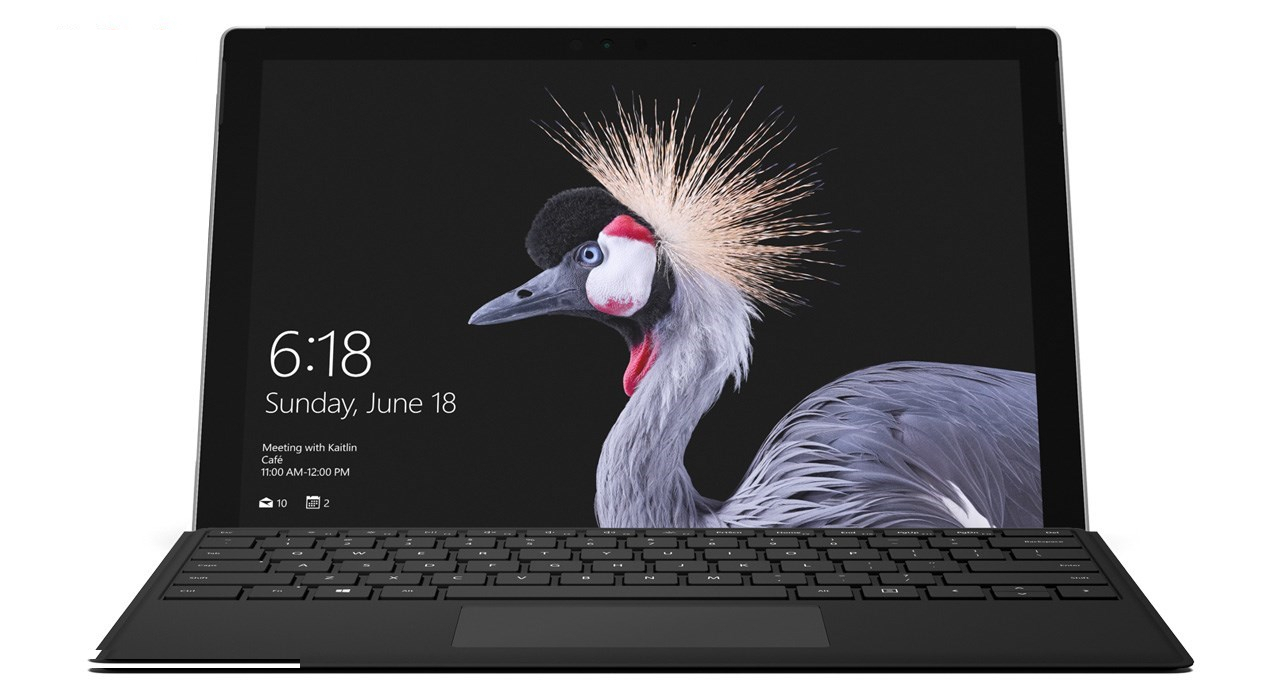 تبلت مایکروسافت سیم کارت خور مدل Surface Pro 2017 - C به همراه کیبورد مشکی مایکروسافت و کیف Golden Guard - ظرفیت 256 گیگابایت