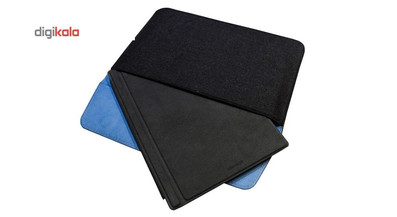 تبلت مایکروسافت سیم کارت خور مدل Surface Pro 2017 - C به همراه کیبورد مشکی مایکروسافت و کیف Golden Guard - ظرفیت 256 گیگابایت