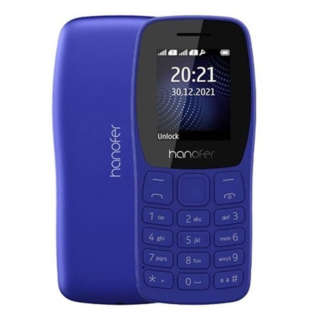 گوشی موبایل هانوفر مدل 105 2022 دو سیم کارت ظرفیت 4 مگابایت و رم 4 مگابایت